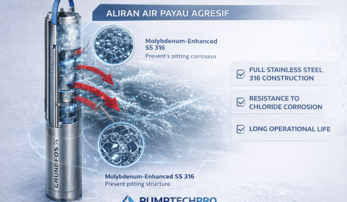 Brine pump infographic with detailed cutaway